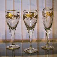 GASPARRI DESIGN Набор золотистых бокалов для шампанского 