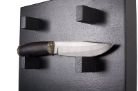 Панно настенное из ясеня для 9 ножей чёрное